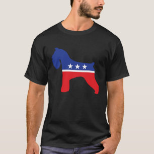 Miniatuur Schnauzer Hond Politiek Symbool Verkiezi T-shirt