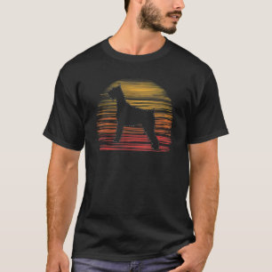 Miniatuur Schnauzer-hond Silhouet Sachnauzer-eigen T-shirt