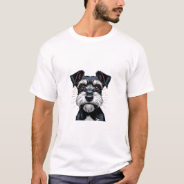 Miniatuur Schnauzer hond T-shirt