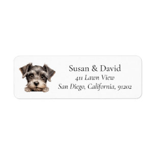 Miniatuur Schnauzer Hondenras Pet Lovers Etiket