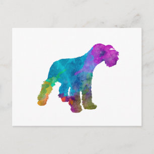 Miniatuur Schnauzer in waterverf Briefkaart