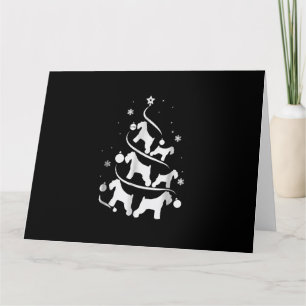 miniatuur schnauzer kerstboom hondenliefhebber kaart