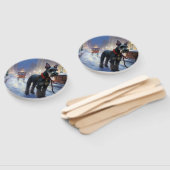 Miniatuur Schnauzer Kerstfeest Seizoen Handwaaier (Niet-gemonteerd)