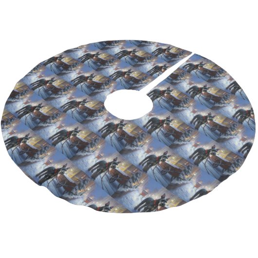 Miniatuur Schnauzer Kerstfeest Seizoen Kerstboom Rok (Gekanteld)