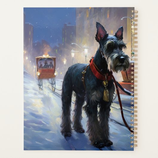 Miniatuur Schnauzer Kerstfeest Seizoen Planner (Achterkant)