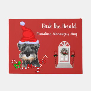 Miniatuur Schnauzer Kerstmis Deurmat