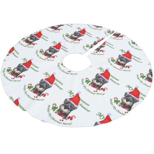 miniatuur Schnauzer Kerstmis Kerstboom Rok (Gekanteld)