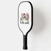 Miniatuur Schnauzer Kerstmis Mini Schnauzer Xmas Pickleball Paddle (Links)