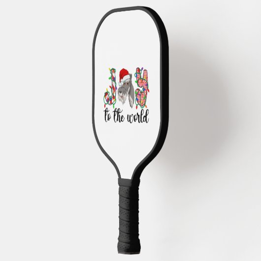 Miniatuur Schnauzer Kerstmis Mini Schnauzer Xmas Pickleball Paddle (Links)