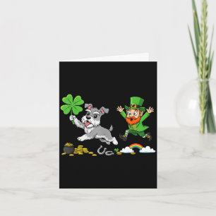 Miniatuur schnauzer klaver St. Patrick's Day dames Kaart