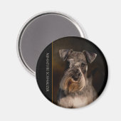 Miniatuur Schnauzer Koelkastmagneet Magneet (Voorkant / Achterkant)