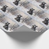 Miniatuur Schnauzer Laat Het Sneeuw Kerstmis Cadeaupapier (Hoek)