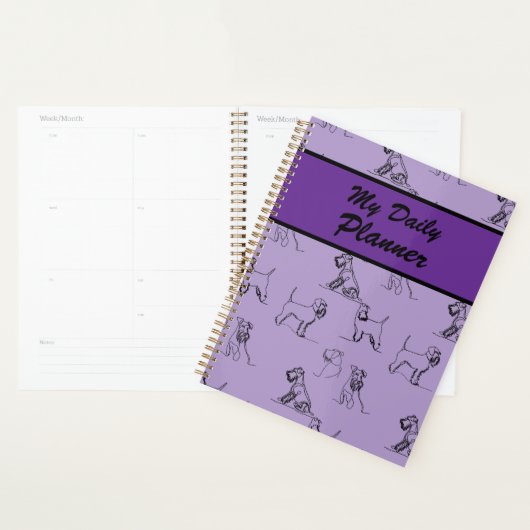 Miniatuur Schnauzer Lavendel Planner (Display)