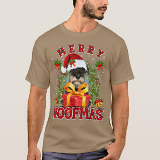 Miniatuur Schnauzer Merry Xmas Woofmas Xmas lights T-shirt