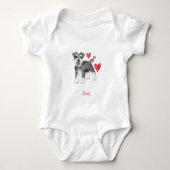 Miniatuur Schnauzer Mini Schnauzer Romper (Voorkant)
