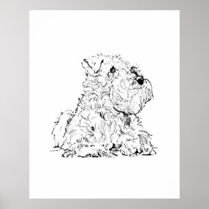 Miniatuur Schnauzer Muurkunst – Minimalistisch Poster