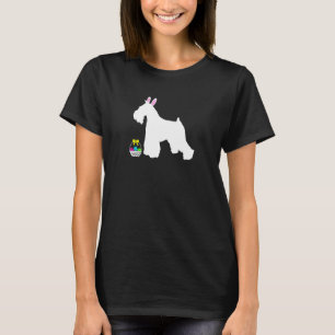 Miniatuur Schnauzer Paashaas Hond Silhouet T-shirt