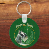 Miniatuur Schnauzer Peace Sleutelhanger (Achterkant)