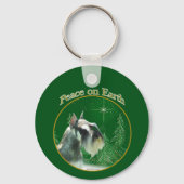 Miniatuur Schnauzer Peace Sleutelhanger (Achterkant)