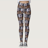 Miniatuur Schnauzer Pompoenen Halloween Scary Leggings (Voorkant)
