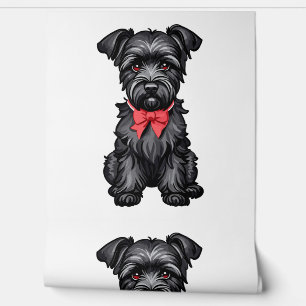 Miniatuur Schnauzer puppy Behang