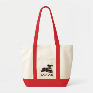 Miniatuur Schnauzer Puppy Dog Canvas Love Tas