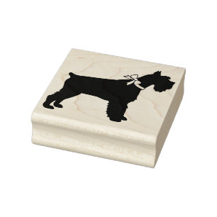 Miniatuur Schnauzer Puppy Hond Rubberstempel