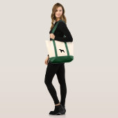 Miniatuur Schnauzer Silhouette met Natural Ears Tote Bag (Voorkant (model))