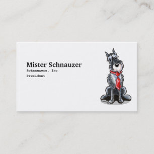 Miniatuur Schnauzer Stropdas Pet Visitekaartjes