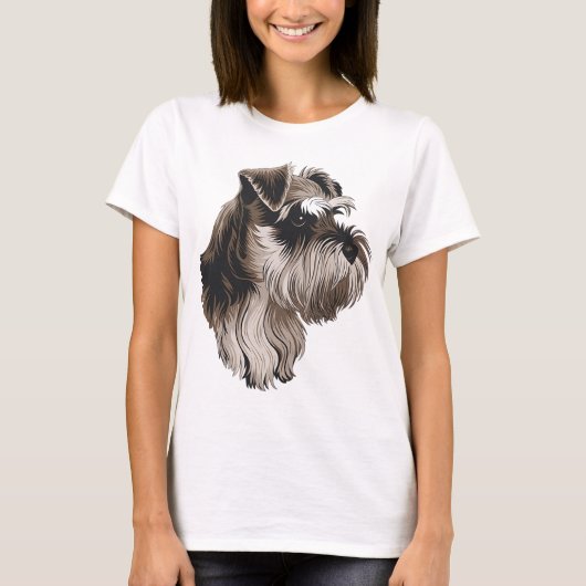 miniatuur schnauzer t-shirt (Voorkant)