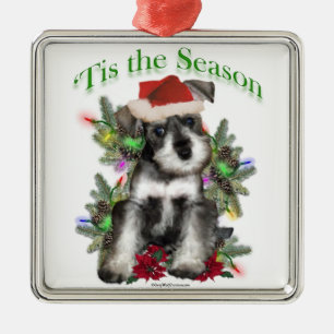Miniatuur Schnauzer "Tis Metalen Ornament
