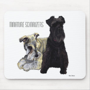 Miniatuur Schnauzers - Mousepad Muismat