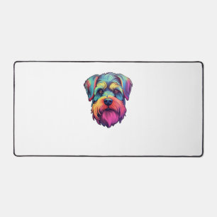 Miniatuur Shining Schnauzer Neon Retro Sticker Bureaumat