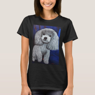 Miniatuur Speelgoed Poedel Olieverf Schilderen op T-shirt