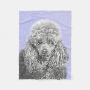 Miniatuur Toy Poodle Zilver Grijs Blauwe Honden Ku Fleece Deken