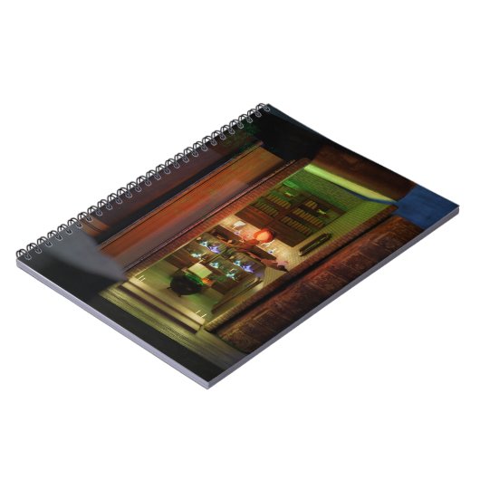 Miniatuurboekenplank - wituurtje notitieboek (Linkerzijde)