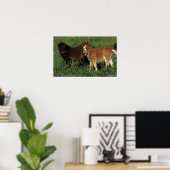 Miniatuurgewassen in gras poster (Thuiskantoor)