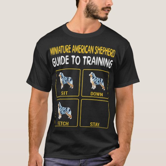 Miniatuurgids voor Amerikaanse herder T-shirt (Voorkant)