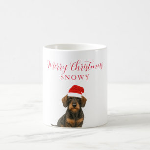 Miniatuurhond met Kerstmuts Kerstmis Koffiemok