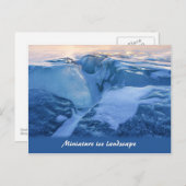 Miniatuurijslandschap en zonsondergang briefkaart (Voorkant / Achterkant)