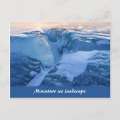 Miniatuurijslandschap en zonsondergang briefkaart (Voorkant)