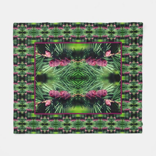 Miniatuurlijn sluit Abstract patroon af Fleece Deken (Voorkant (Horizontaal))