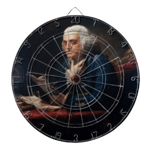 Miniatuurportret, Benjamin Franklin Founding Fathe Dartbord
