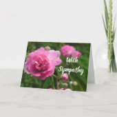 Miniatuurroze rozen grote lettertypekaart kaart (Voorkant)