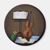 Miniatuurscène voor Cello & Music-standaard Magneet (Voorkant)