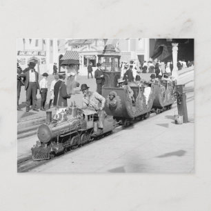 Miniatuurspoorweg in Coney Island, 1905 Briefkaart
