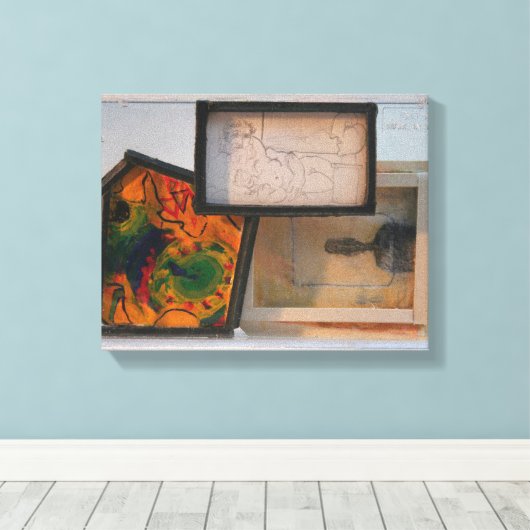 Miniatuurstartpagina voor schilders K7 1986 gemeng Canvas Afdruk (Insitu (Houten vloer))