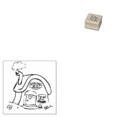 miniatuurstempel voor huiskunst 	rubberstempel (Gestempeld)