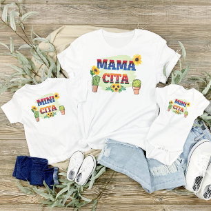 Minicita, mama en ik met Cactus en zonnebloemen Kinder Shirts