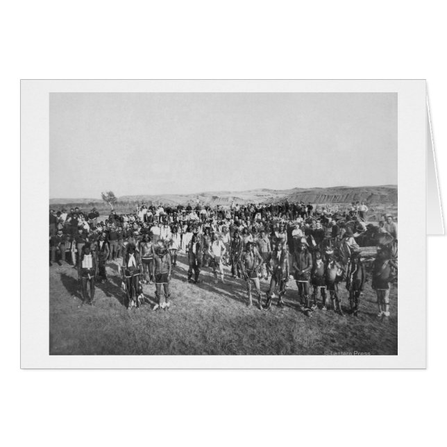 Miniconjou avec des soldats blancs (Devant horizontal)